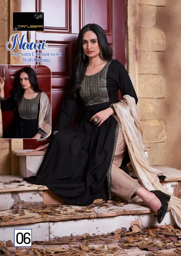 Manjeera Naari Fancy Rayon Kurti With Bottom Dupatta Collection